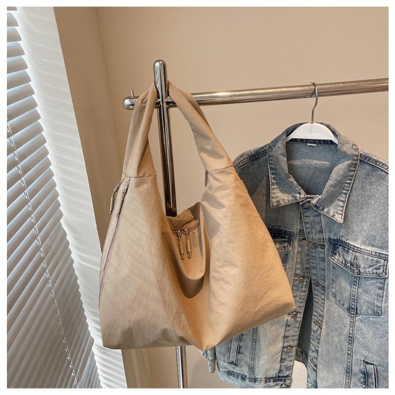 Fashion casual canvas tote bag women's new trendy versatile large-capacity underarm bag commuter shoulder bag