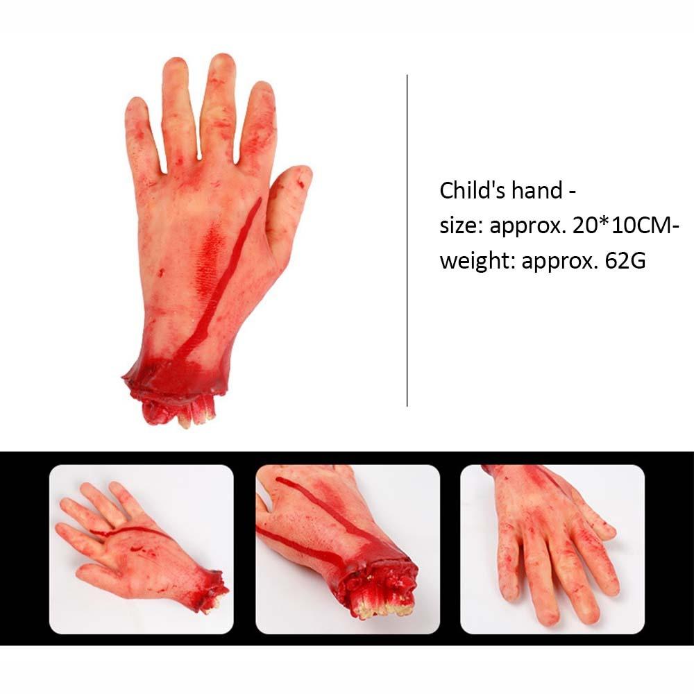 Halloween Prop Bloody Scary Fake Organ Human Brain Body Parts Fake Hand Finger Leg Foot Brain Heart Party Accessories Set