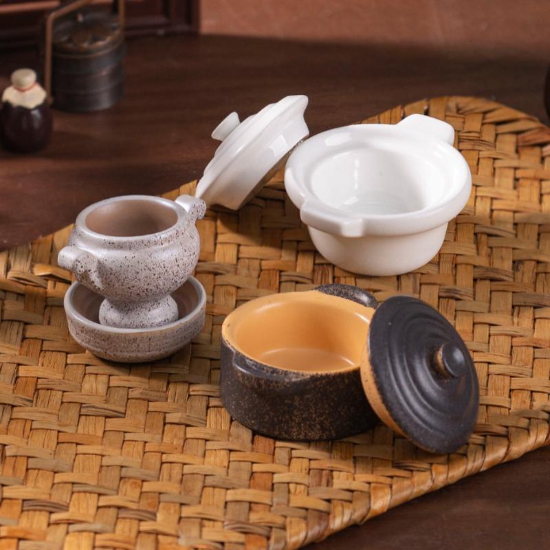 1 Stück Puppenhaus Küchendekoration DIY Zubehör Mini Tontopf Teller Lebensmittelmodell Puppenhaus Miniatur Küchenartikel