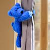 Dopamine Curtain Bear Tiebacks With Plush Fabric For Kids Room Window Decoration