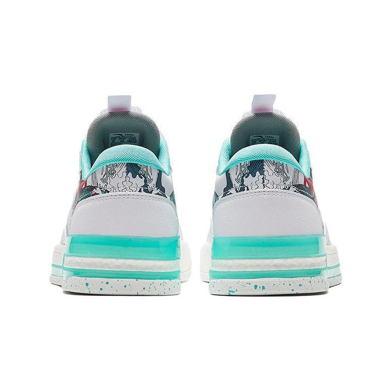 Anta Breathable Low-Top Kids Skate Shoes Kids Sneaker White Green 312338009-7