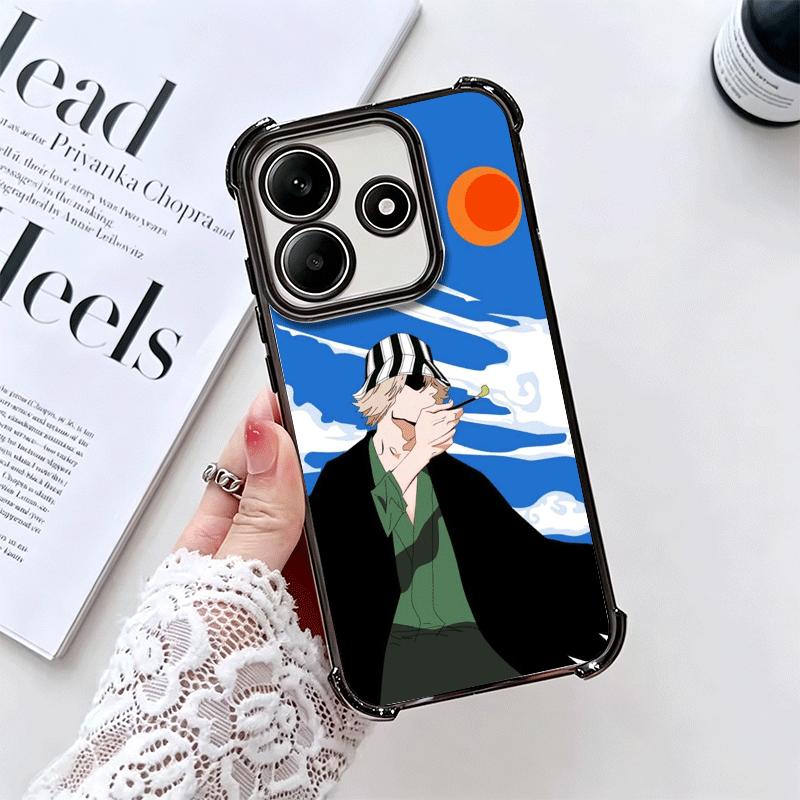 Bleach Kisuke Urahara Plating Phone Case For Xiaomi Redmi Note 14 15 Pro Plus 13 12 11 11S 11T 10 9S 9 5G Anti-Fall Airabag Cove