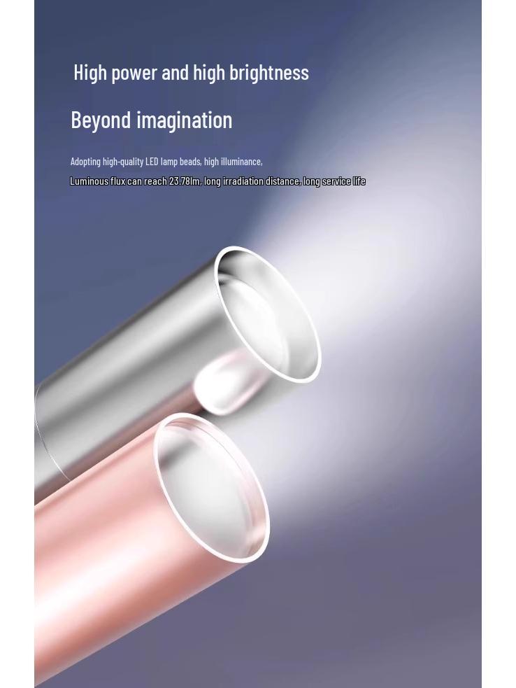 Outdoor Super Bright Rechargeable Mini LED Flashlight - Long Range, Durable, Eye-Friendly.