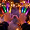 Holiday Party Favors 36Pcs Christmas Finger Projector Rings, LED Projection Light Xmas Pattern Glowing Toys Favor with Santa Snowman Tree for