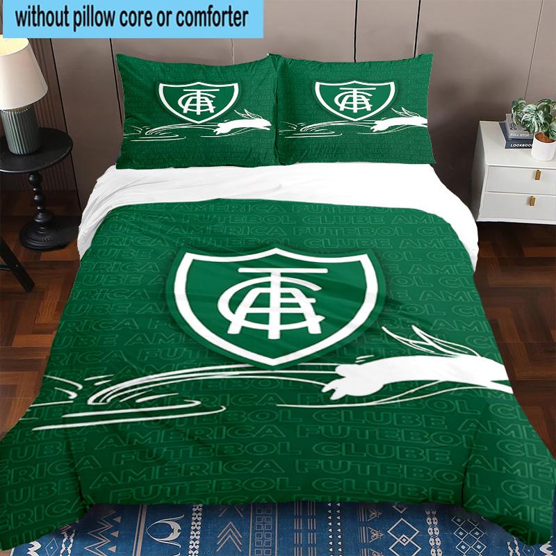 3pcs Green Shield Emblem Design Printed Bedding Set Duvet Cover Closure Includes 1 Duvet Cover & 2 Pillowcases Bedding Sets Home Decor Gifts