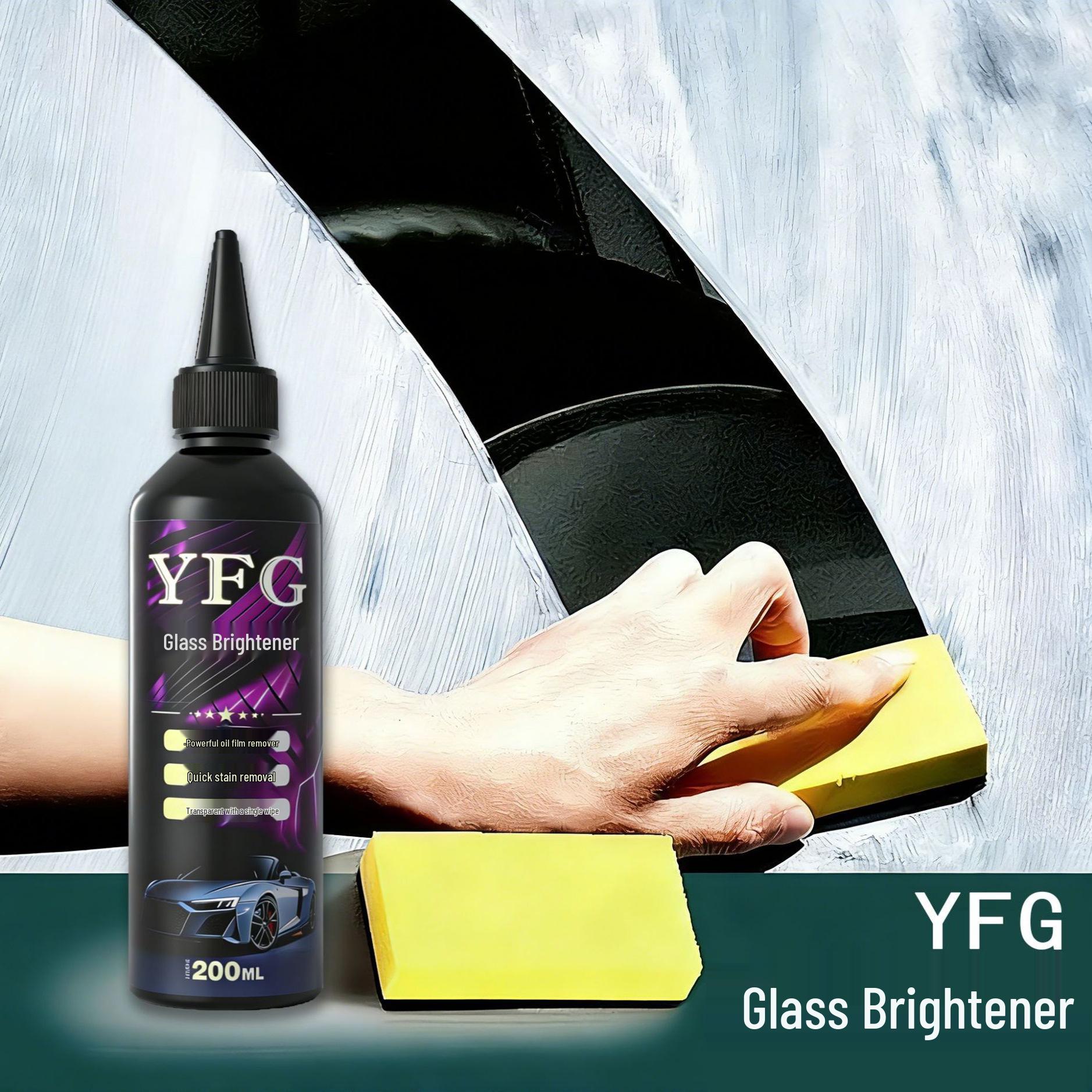 YFG Glass Brightener: Instant Car Windshield Oil & Stain Remover Wipes