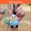 Wear Clothes Pandas Blow Bubbles Keychain Animal Keyring Backpack Pendant Gift