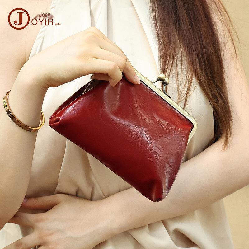 Клатч для макияжа из натуральной кожи с застежкой - Модная сумка для хранения высокого класса для женщин