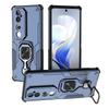 KEYSION Shockproof Armor Case for VIVO V40 Pro 5G Soft Silicone+PC Upright Metal Ring Stand Phone Cover for VIVO V40 5G V40 Pro