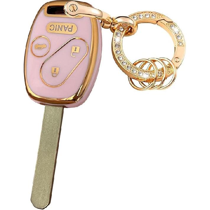 Keyless Entry Systems for Honda Key Fob Cover Fits for Honda 2003-2012 Accord 2006-2013 Civic EX 2009-2015 Pilot 2005-2006 CR-V Remote Smart Key