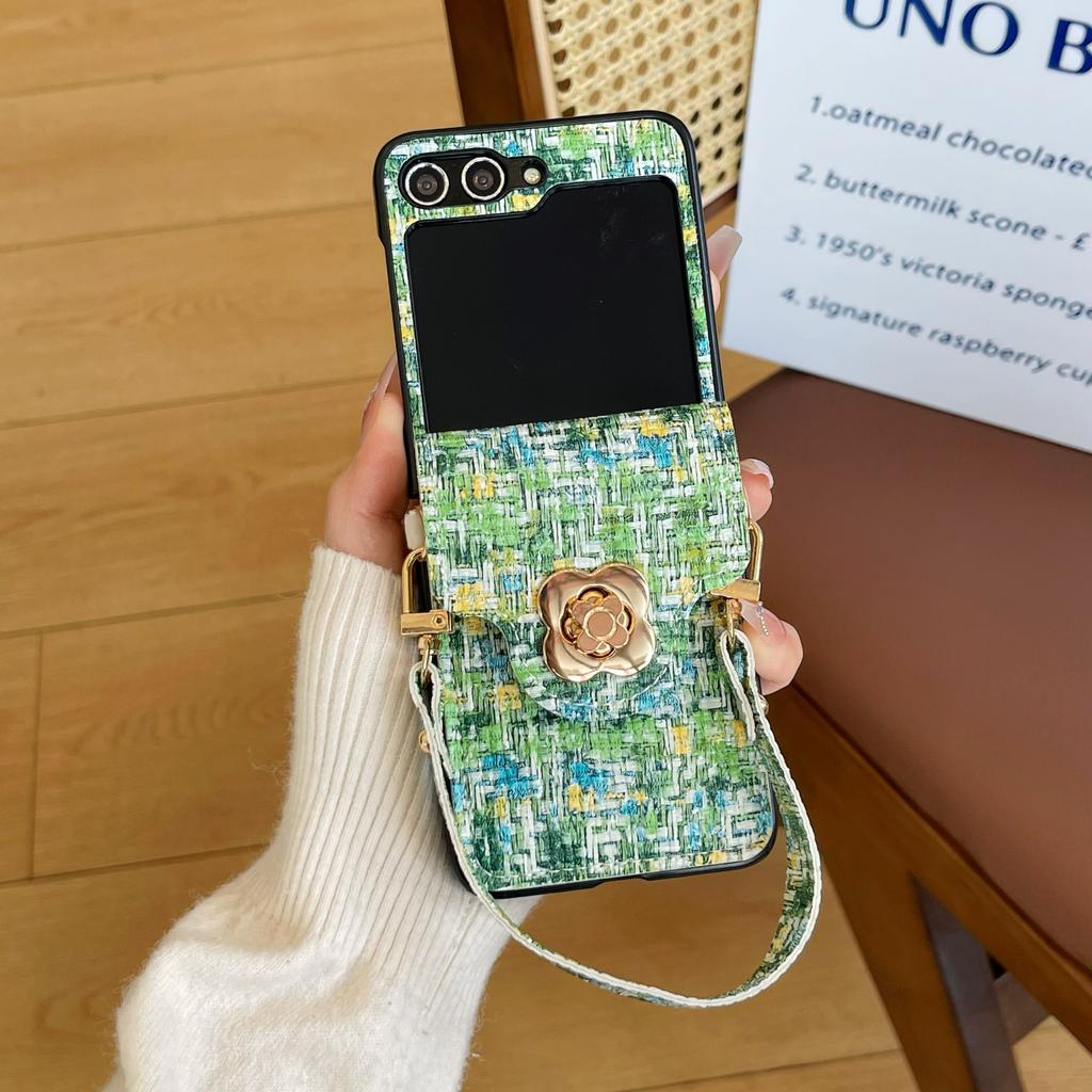 Handbag Phone Case for Samsung Galaxy Z Flip 6 5 4 3 Flip6 Flip5 Flip4 Flip3 5G Wallet with Card Holder Cover