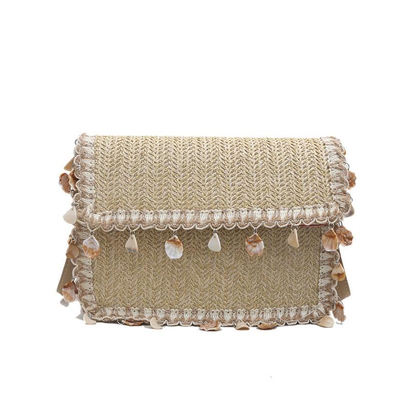 Woven Mini Crossbody Bag For Women Small Trendy Handbag With Inside Pocket For Casual Wear
