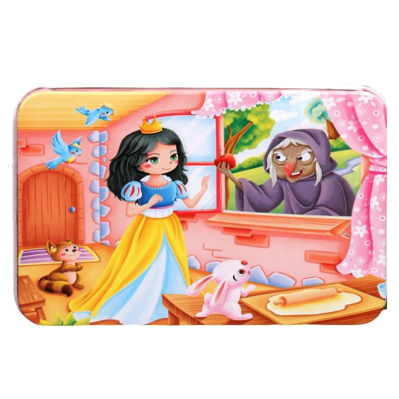 High-quality 60-piece Wooden Puzzle In Iron Box Educational Toy For Kids