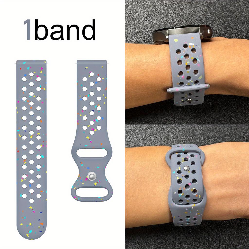 20/22mm Kleurrijk Siliconen Band met Vlindergesp in Achtvorm voor Huawei Watch GT5/Watch7, Ademend Zweetbestendig