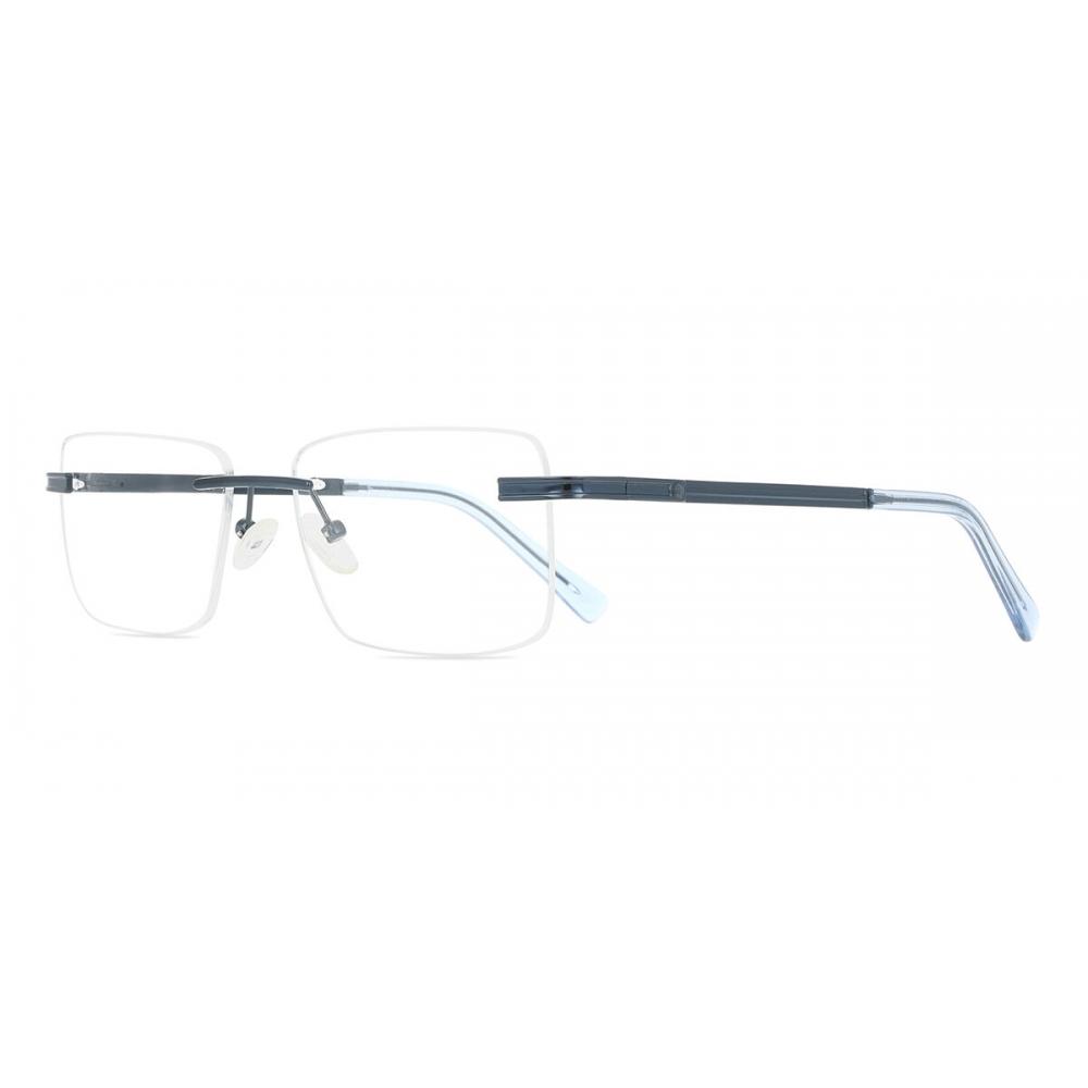 Rimless Rectangle Blue Smartbuy Collection Hartley Fk86002 C5 Fashion Unisex Eyeglasses