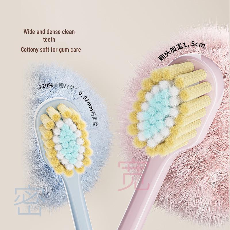 Neukundenangebot: WISDOM Zahnbürste für Erwachsene mit weichen Borsten, breiter Kopf, 4er-Pack, leicht zu öffnende Verpackung