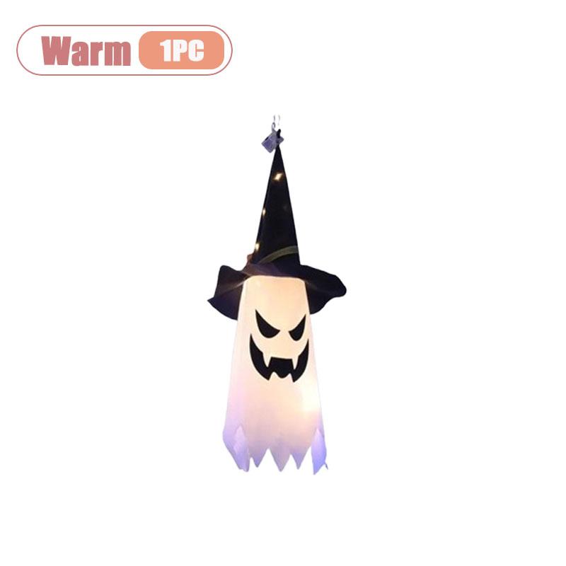 1-5PCS Glowing Pumpkin Wizard Hanging Decoration for Kids Halloween Costume Prop European Window Display Ghost Festival Light