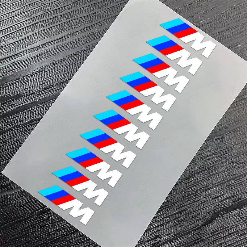 IVZR8 Car Logo For BMW M Emblem E46 E36 E34 F10 E90 Creative Sticker Metal BMW M Emblem E46 E36 E34 F10 E90 F30 E60 F30 E30 E92 E87