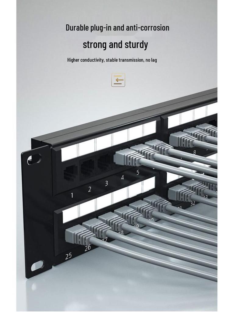 Sanbao Cat5e 48-Port Network & Voice Patch Panel