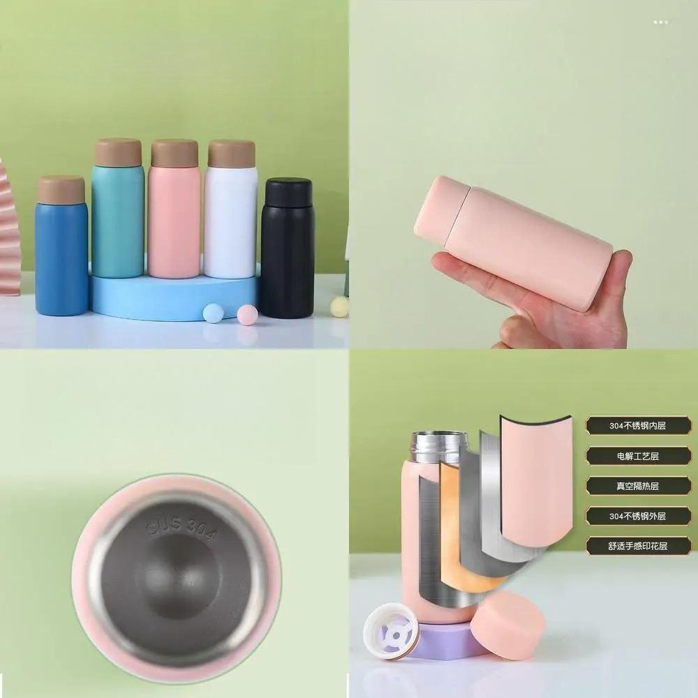 150ml Stylish Portable Stainless Steel Mini Thermos Cup for Women Creative Cute Travel Water Bottle Fashion Pocket Insulated Mug