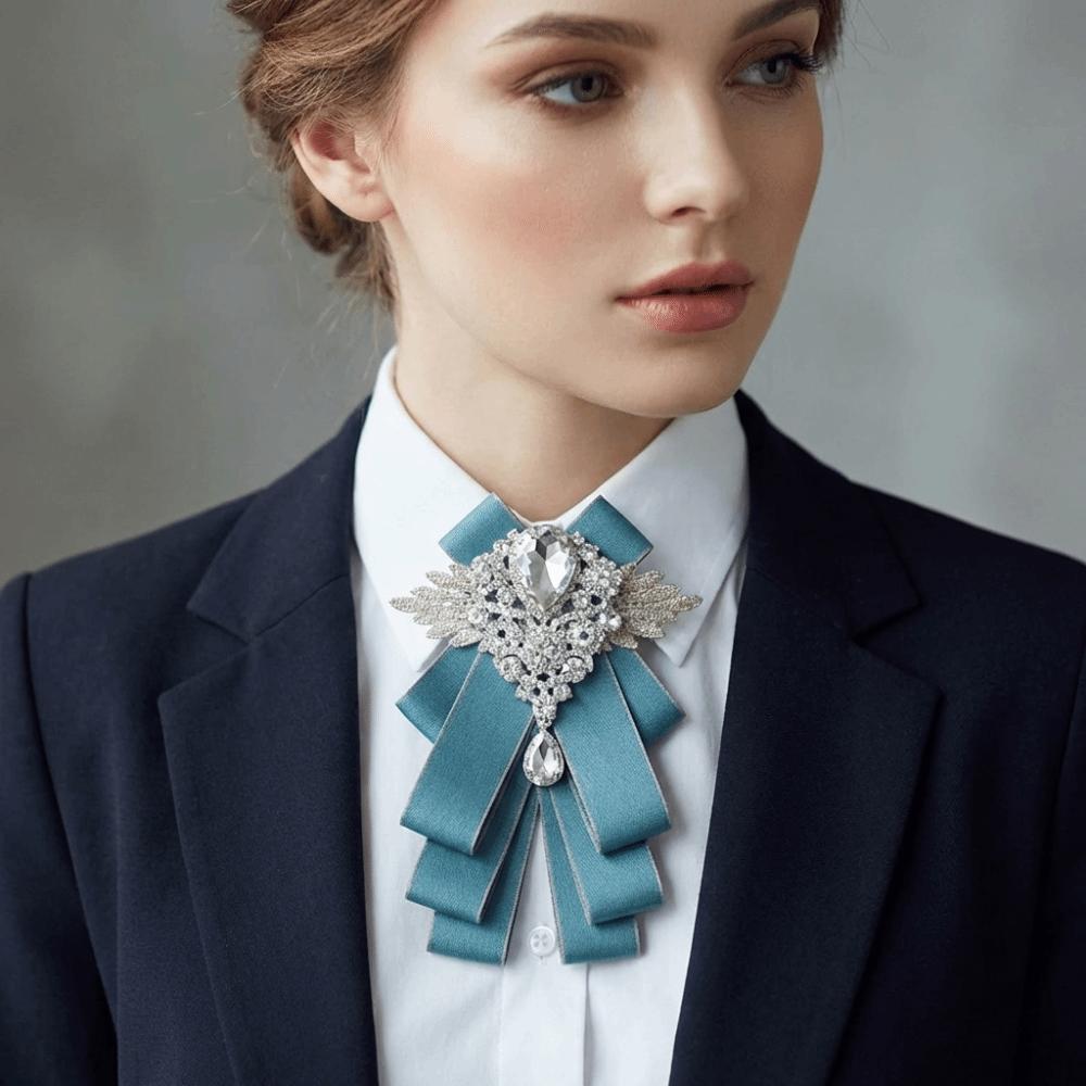British Style Rhinestone Collar Flower Adjustable Men's Suit Accessory Gentleman's Bow Tie Wedding
