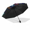Music Nature Harmony Pattern Umbrella, Portable and Foldable Design, 8 Ribs, a Casual Accessory for Halloween, Christmas, and Birthday Gifts.