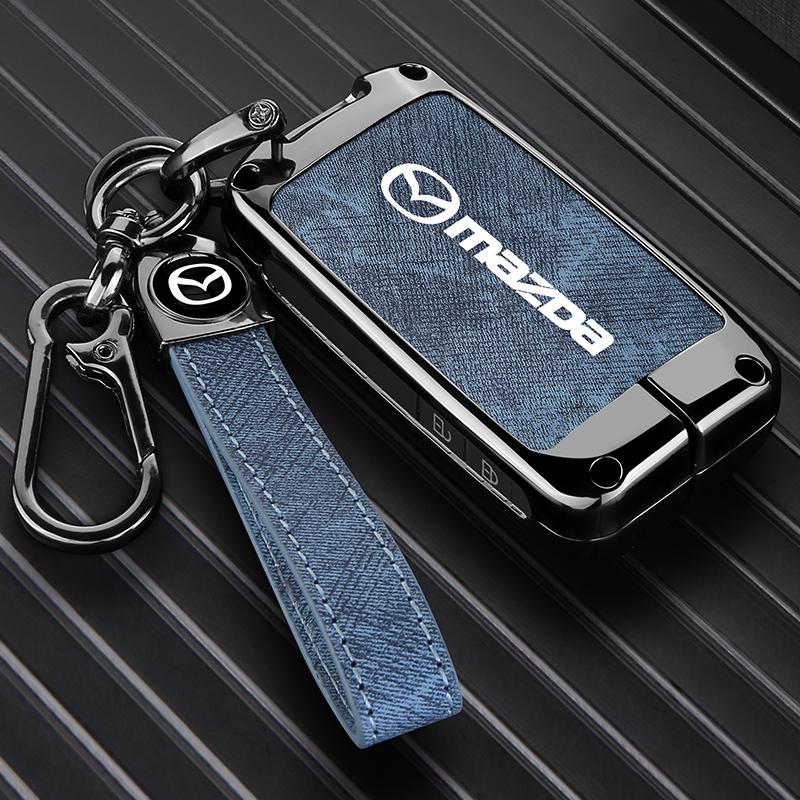 Zinc alloy Car Key Case For Mazda 3 6 cx30 MX30 cx9 x9 cx5 x5 cx8 MX5 ss30 CX-4 CX-5 CX-8 Protector Keyless Fob Accessories h9