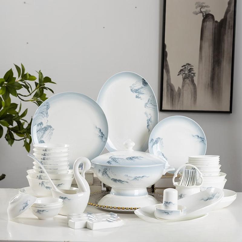 

Zhishi Nordic Bone China 60-Piece Dinnerware Set