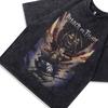 American Street Retro Cartoon Direct Injection Printing Men'S Clothing Top Washed Loose Cotton Short-Sleeved T-Shirt For Men And Women