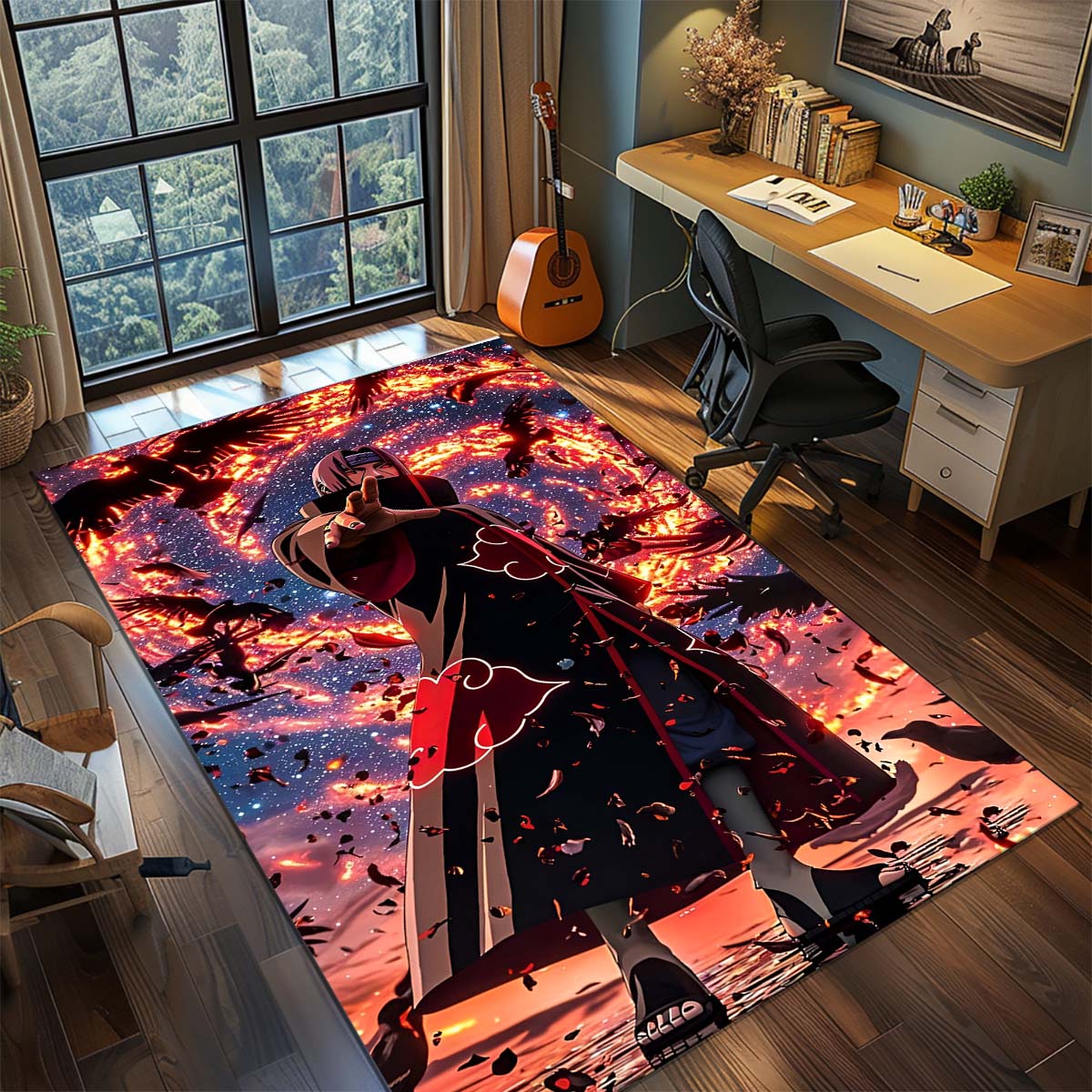 

Naruto Anime Rug Carpet Large Area Rug Non Slip Washable Floor Mat Gamer Room Bedroom Home Decor 60x90cm