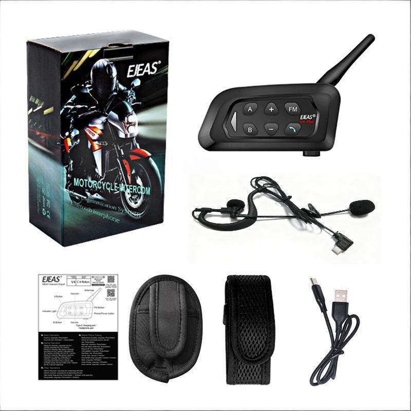 Xinowy V4c PRO Football Referee 4-Person Walkie-Talkie Set: In-Ear Left Ear, 3 Units + Bag
