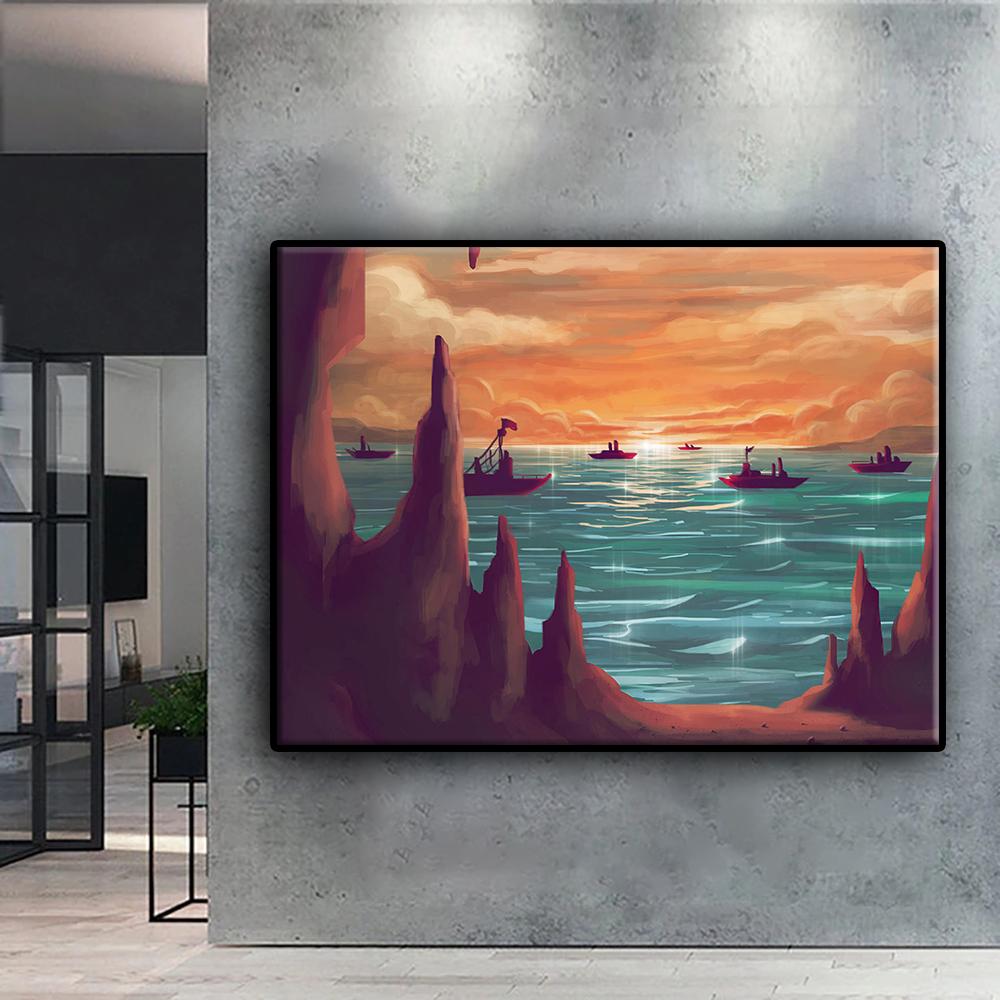 Full 5D Diy Diamond Painting Umělecká měsíční a hvězdná obloha 5D Diamond Paint