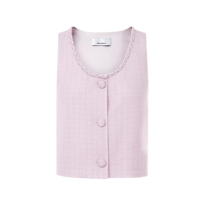 LANGZI Women s French Style U-Neck Vest Top M