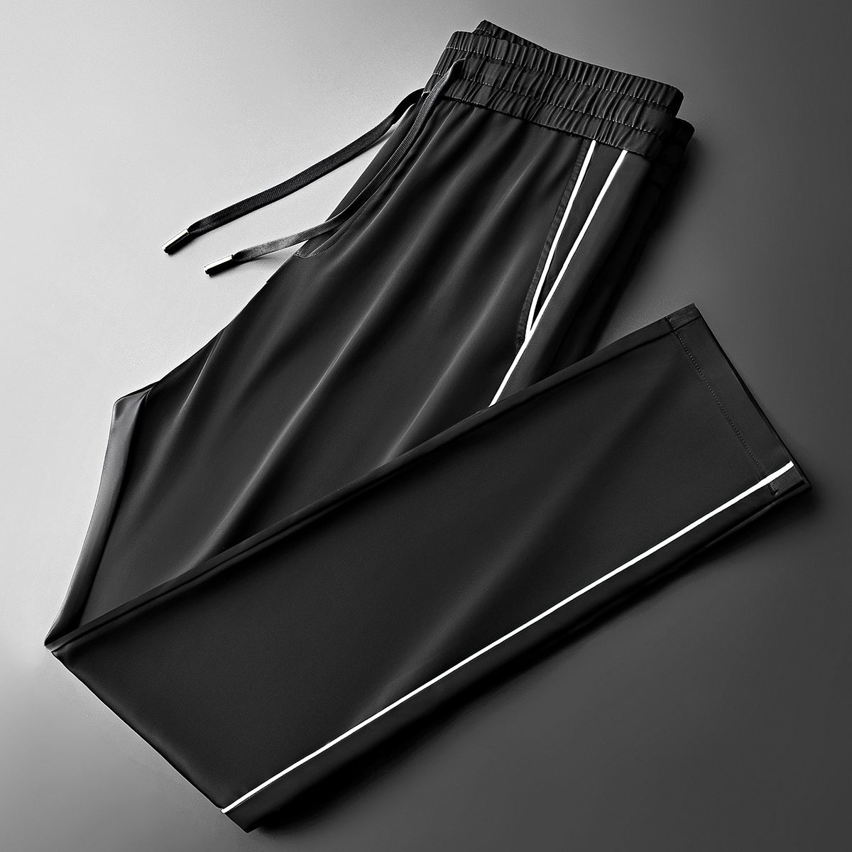 

Гладкие и устойчивые к складкам струящиеся мужские спортивные штаны, мужские свободные прямые повседневные брюки XL