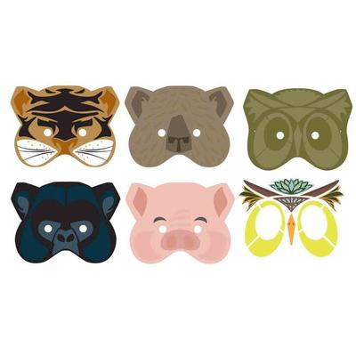 MégaCréa DIY - Children's Masks To Customize with Stickers X5 Pieces