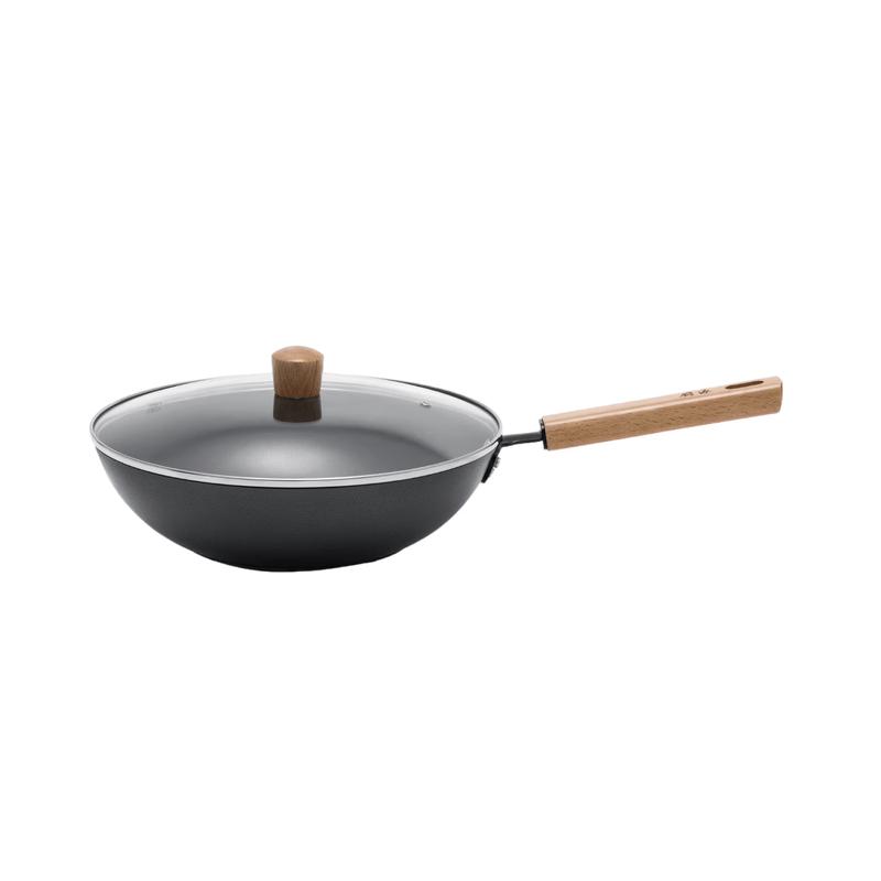 Robam CF2C Series Cast Iron Wok with Round Anti-Slip Base, 30cm