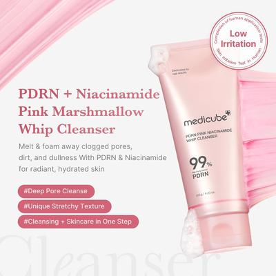 PDRN Růžový Niacinamidový Pěnový Čistič 120 g / 4,23 oz.