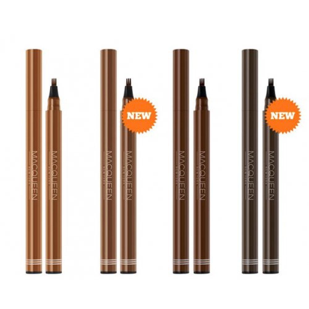 Mqny [2 Pcs] Trident Eyebrow Tattoo Pen Eyebrow 10 gray brown+gray brown