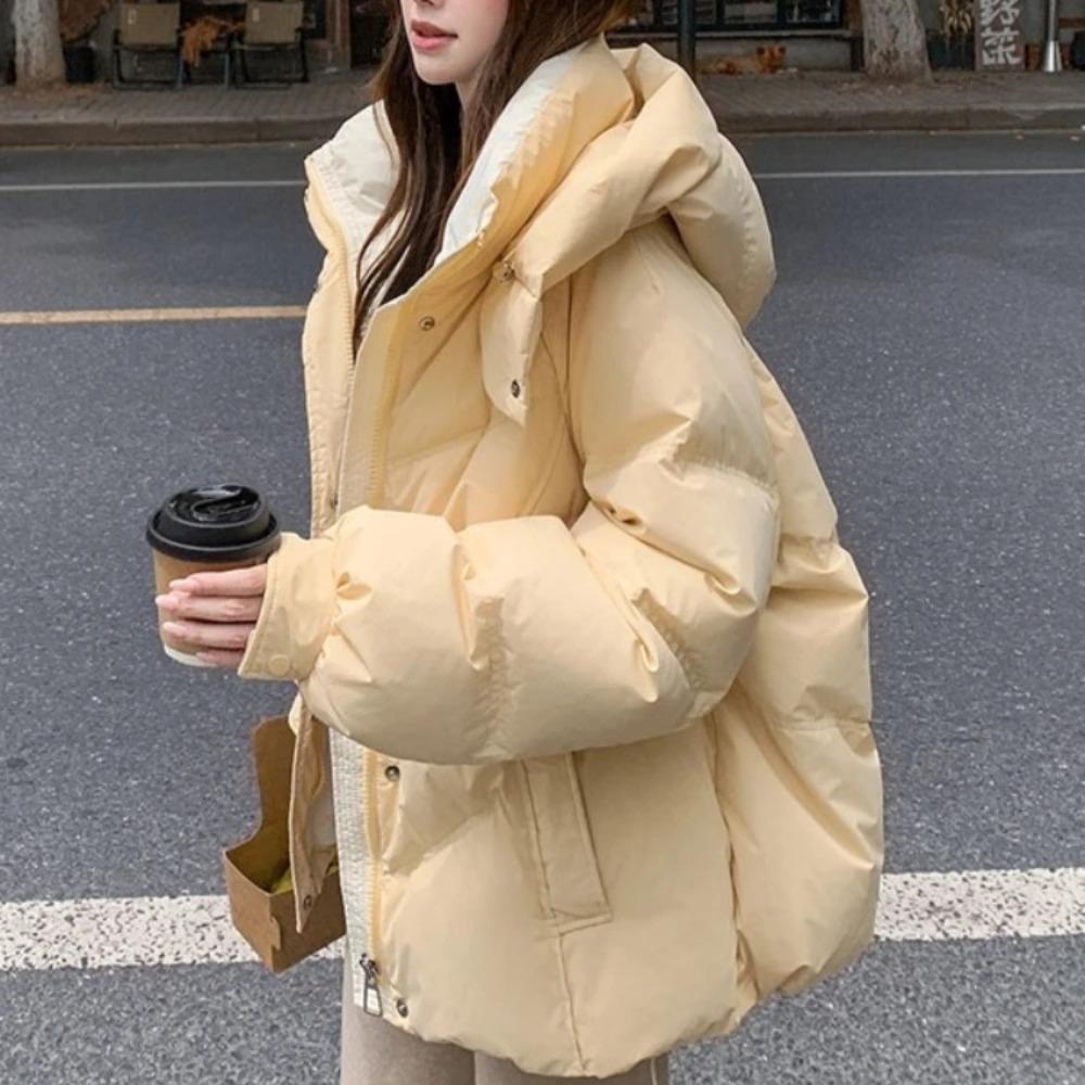 

Жіночий одяг Коротке бавовняне пальто Зимове Вільного крою Потовщене Мініатюрне Бавовняна куртка Захист від холоду Хлібні парки M жовтий