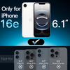 4Pcs Tempered Glass For iPhone 16E Screen Protector A3409 For iPhone 16e