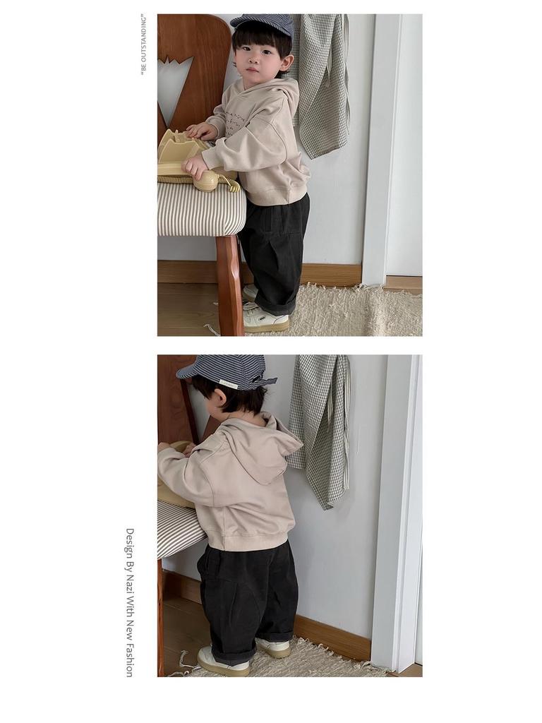 Korean Style Baby Boy Autumn Outfit Set: Hooded Vest & Sweatshirt Casual Wear (2025 New Arrival)