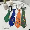 Multicolor Lazy Neckties Colorful Buttons Rubber Band Tie Creative Shirt Tie  School Uniform