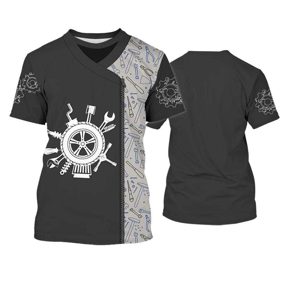 Koszulki Chief Mechanic Mechaniczny nadruk 3D Mężczyźni Kobiety Moda Oversized Krótki rękaw T-shirt Cosplay Koszulki Topy Mundur Odzież