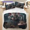 Survival Postapocalyptic World Three-piece set (1 * duvet cover + 2 * pillowcase, without core) 2D Flat Bedding set Duvet cover and pillowcase