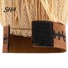 Elastic Headband for Costumes Scarecrow Costume Set, with Pointed Hat And Straw Retro Pieces Bracelets, Halloween Cosplay Farm Party Accessories