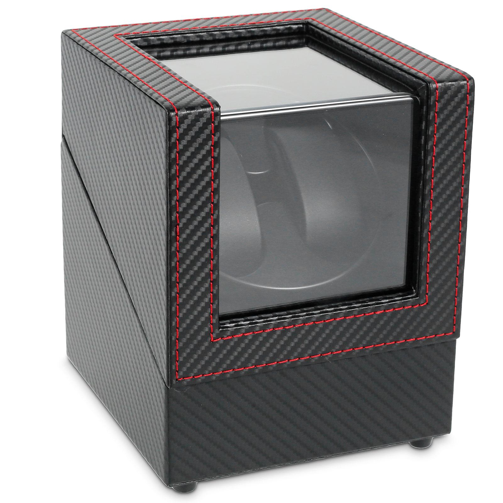 

Automatic Single Watch Winder Noiseless Watch Winder for Business Motor leather Watch Rotator AC Adapter