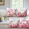 New Spring and Summer Plant Flower Printed Pillow Covers Linen Printed Home Living Room Sofa Supplies Backrest
