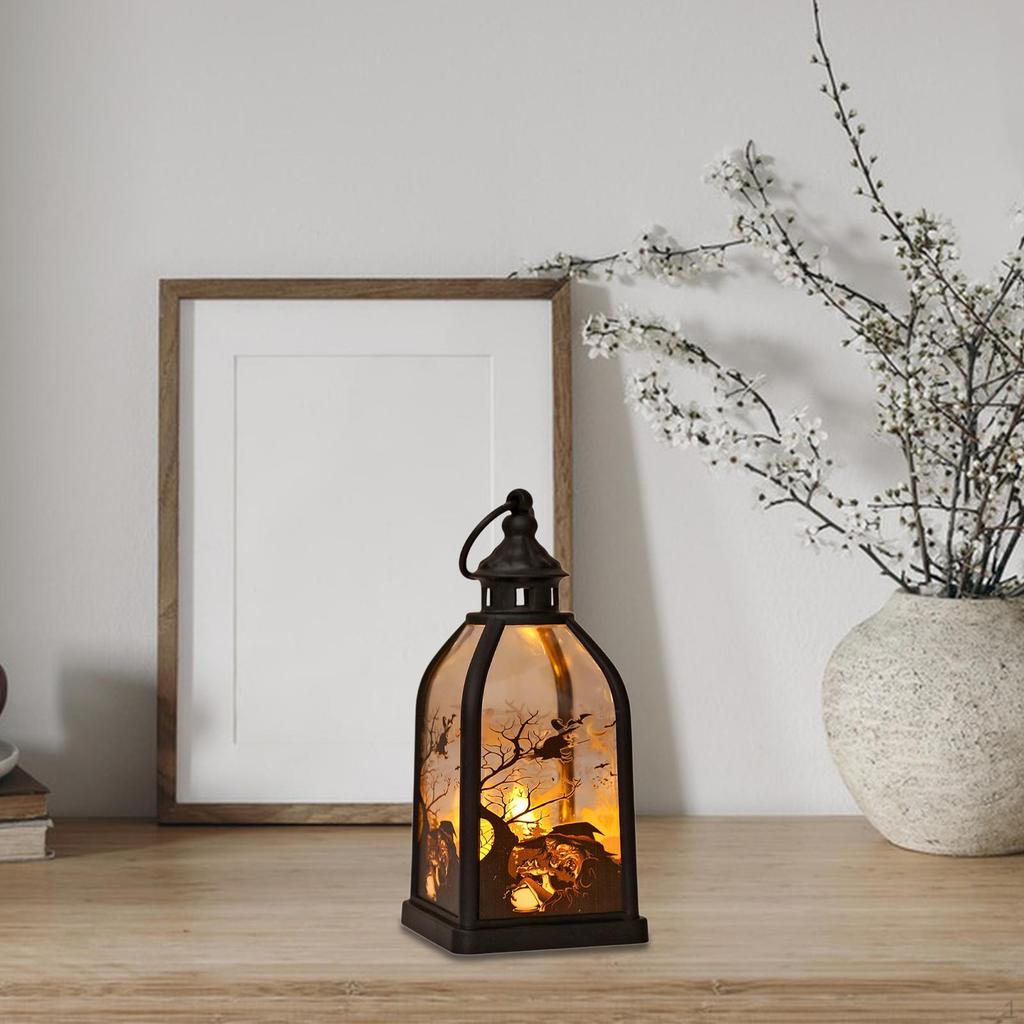 Halloween Hanging Lantern, Spooky Atmosphere, Indoor Decorative Light, Ideal for Desk, Pathway,