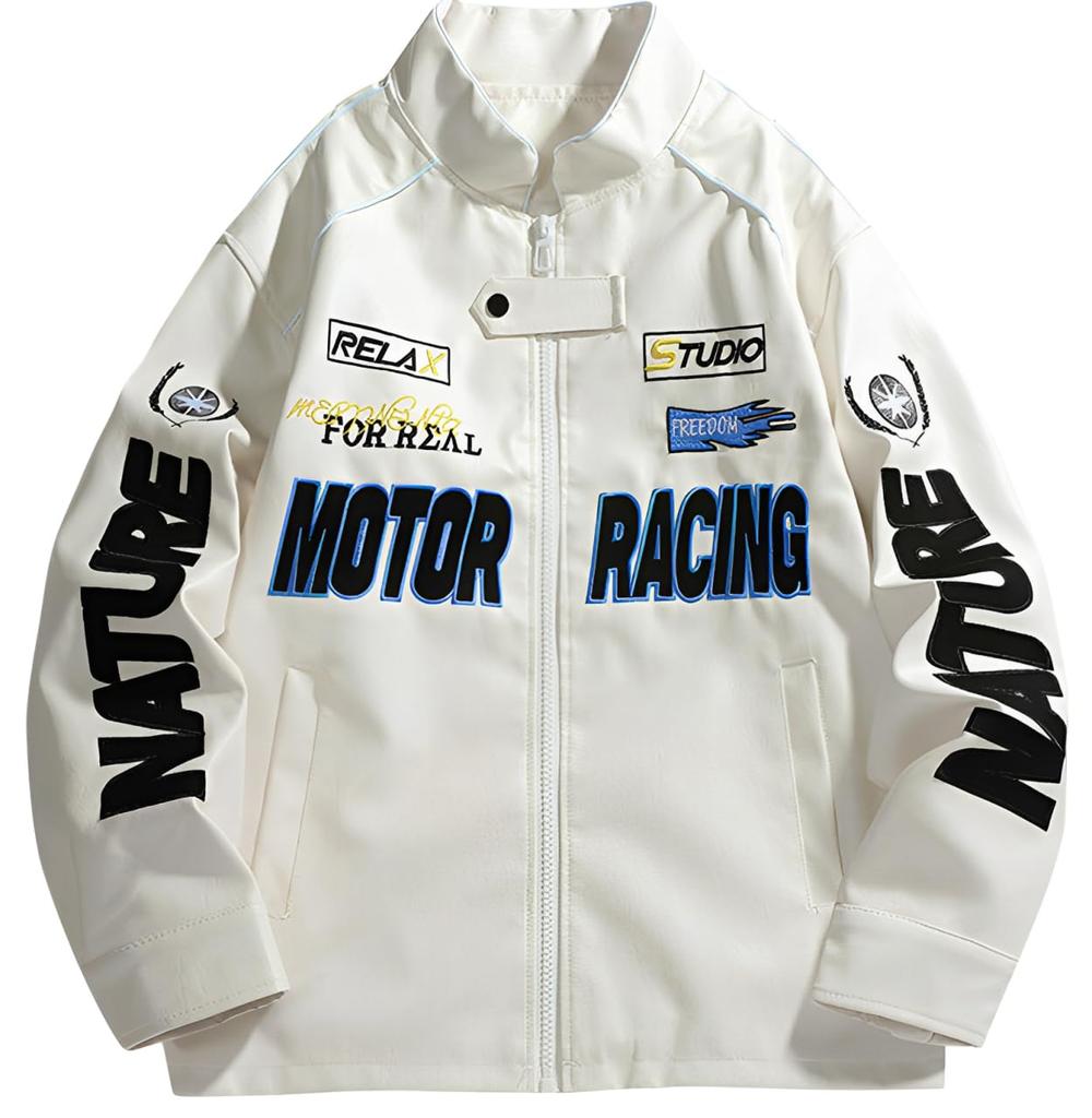 East Rain Oversized Synthetic Leather PU Stadium Plus Loose Couples CUI505 Men's Jacket, Leather, Jacket, Size, Casual, Spring, Autumn, Winter, Fit,