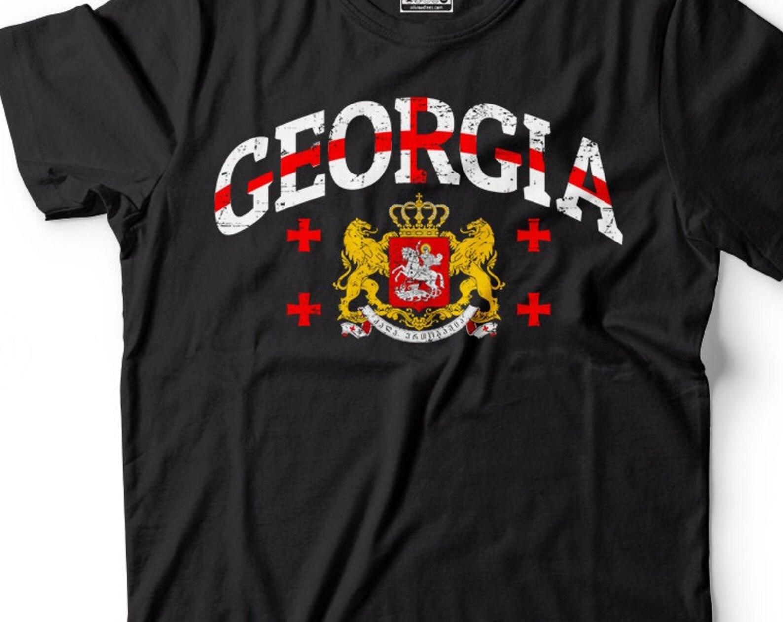 Georgian Flag T-Shirt: Country Heritage, Independence Day Tee S